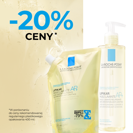 LA ROCHE-POSAY LIPIKAR Cleansing Oil AP Olejek pod prysznic REFILL, 400 ml