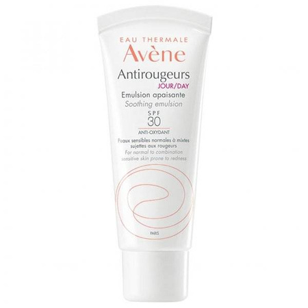 AVENE ANTIROUGEURS Emulsja kojąca do twarzy SPF30, 40ml  (Data ważności 30.11.2025)