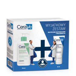  CeraVe Oczyszczający Żel do mycia + Nawilżający krem, (236ml+52ml)