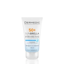 Dermedic Sunbrella  Ultralekki krem ochronny SPF 50+ dla skóry naczyniowej i nadreaktywnej, 40ml