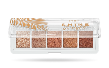 PUPA Shine Bright Eye Palette Paleta cieni 002 Sunset Gold, 1 sztuka