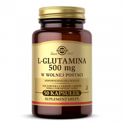 SOLGAR L-Glutamina w wolnej postaci 500 mg, 50 kapsułek
