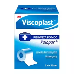 Viscoplast™ Polopor®, przylepiec, 5 m x 50 mm, rolka/1 szt.