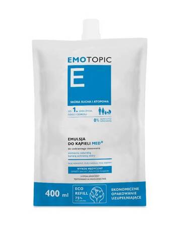 EMOTOPIC Emulsja do kąpieli MED+ opakowanie uzupełniające, 400ml