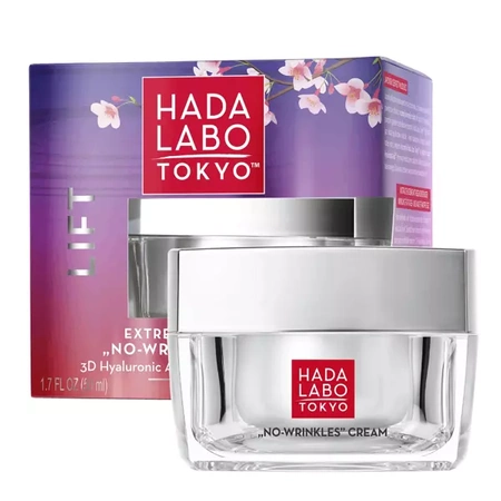 Hada Labo Tokyo Lift „No-Wrinkles” Przeciwzmarszczkowy krem odbudowujący na dzień i noc, 50 ml