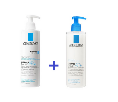 La Roche-Posay Lipikar Zestaw Balsam  AP+M + Syndet AP+, 2x400ml