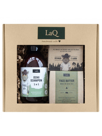 LaQ Zestaw: szampon + masło + mydło kostka - DZIKUS Z LASU