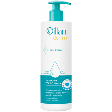 OILLAN DERM+ Kremowy Żel do mycia, 400ml