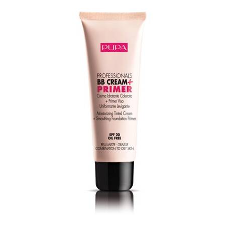 PUPA BB Cream+Primer KREM BB DO CERY MIESZANEJ I TŁUSTEJ SPF20 001 Nude, 50ml