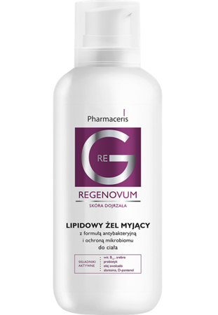 Pharmaceris G  LIPIDOWY ŻEL MYJĄCY z formułą antybakteryjną i ochroną mikrobiomu, 400 ml data ważności 2024.09.30