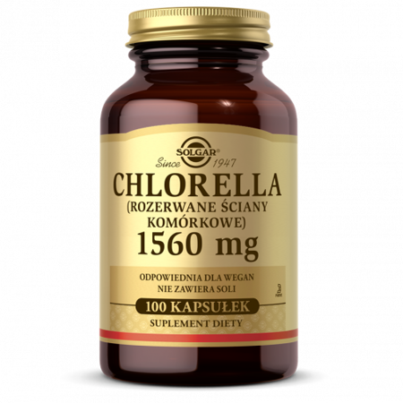 SOLGAR Chlorella 520mg, 100 kapsułek 