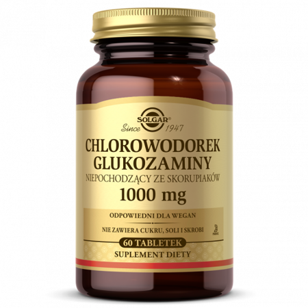 Solgar Chlorowodorek glukozaminy 1000mg, 60 tabletek 