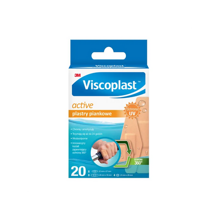 Viscoplast™ Active  Plastry piankowe, 20 sztuk