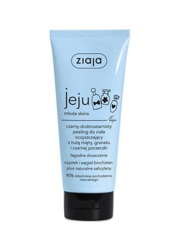 ZIAJA JEJU MŁODA SKÓRA Czarny drobnoziarnisty peeling myjący do ciała, 200ml (Data ważności 30.09.2024)