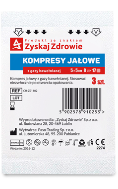 Zyskaj Zdrowie Kompresy jałowe 17N 8W 5x5cm, 3szt.