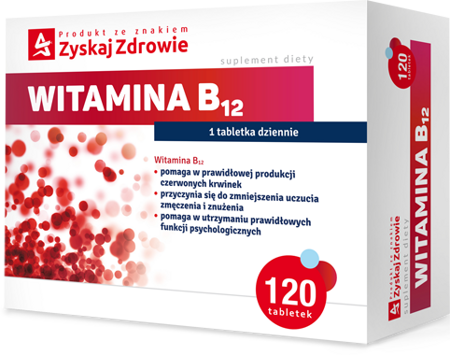 Zyskaj Zdrowie Witamina B12, 120 tabletek