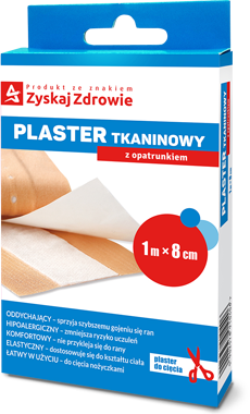 Zyskaj ZdrowiePlaster tkaninowy z opatrunkiem 1 m x 8 cm,  1 sztuka